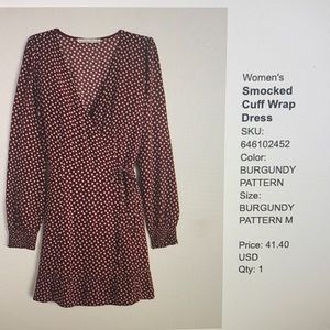 Abercrombie Burgundy Wrap Mini Dress